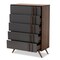 Baxton Studio Naoki Two-Tone Grey and Walnut Finished Wood 5-Drawer Bedroom Chest 168-10929 - alternate 8
